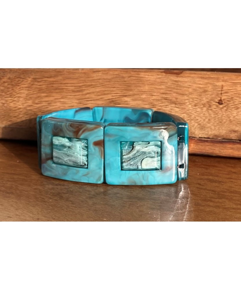 Bracelet en Résine Bleu Outremer