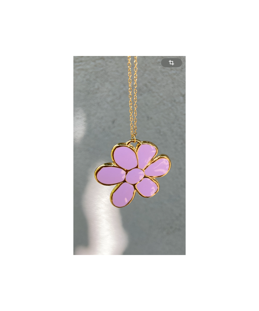 Collier Pendentif Fleur Lilas