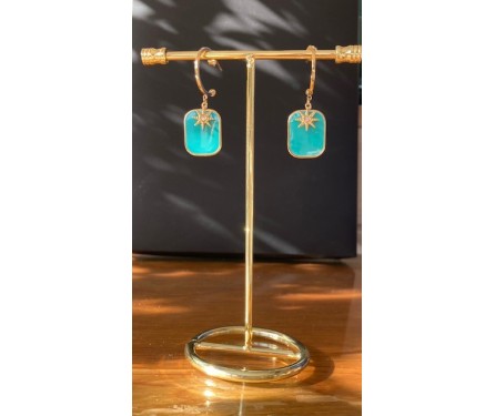 Boucles d'oreilles  Bleu...