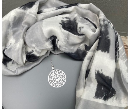 Foulard "Portofino" Gris et Noir